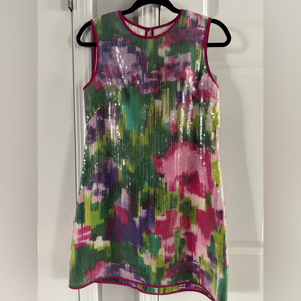 Shoshanna sequined multicolored mini dress. Size 6.